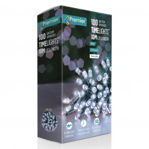 100 Battery Outdoor Timelights White