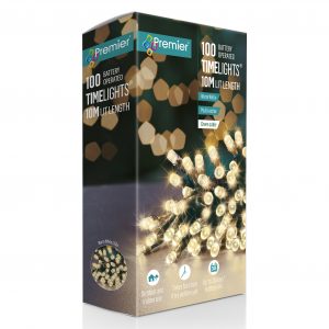 100 Battery Outdoor Timelights Warm White