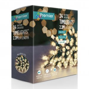 Multi-action Battery Operated Warm White LED Lights 24