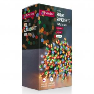 200 Supabrights Multi-coloured with Timer