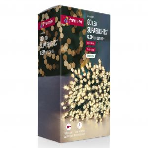 80 M-A LED White Supabrights & Timer