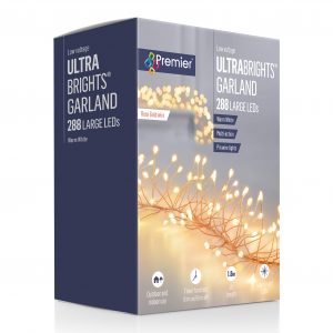 288L M-A Rose Gold UltraBright Garland w-Timer White LEDs
