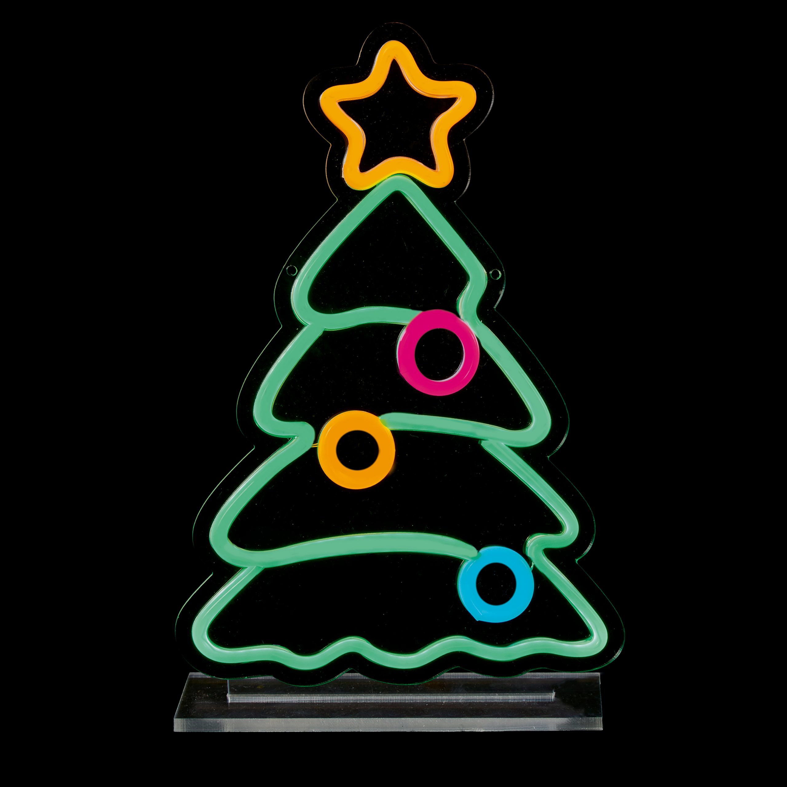25cm Christmas Tree Table Top Neon Sign