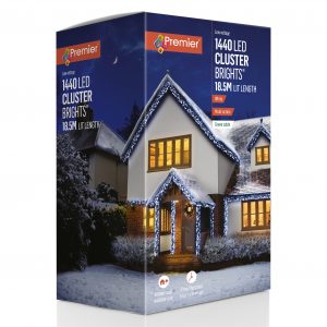 1440 LED Cluster Lights White