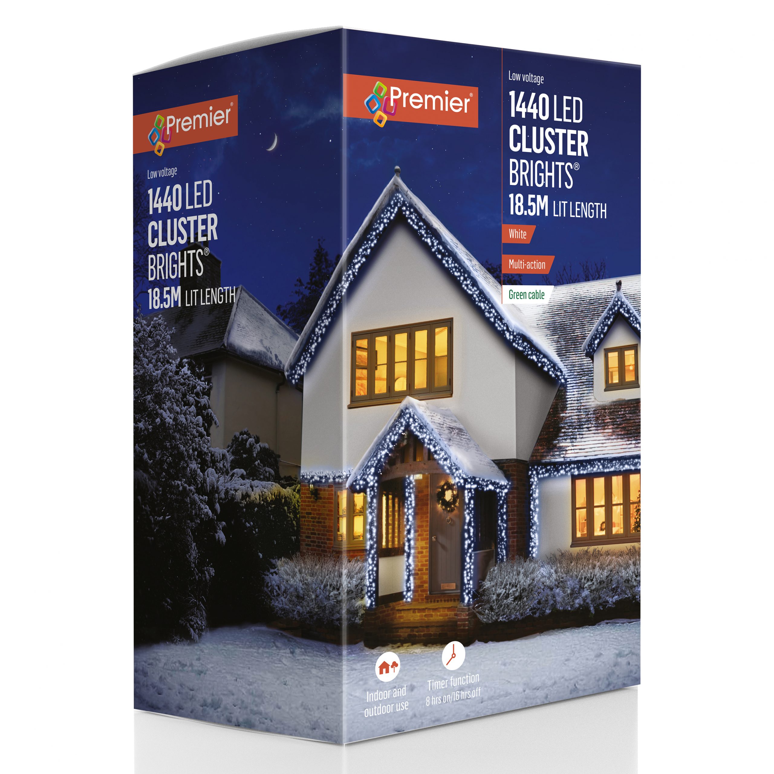 1440 LED Cluster Lights White