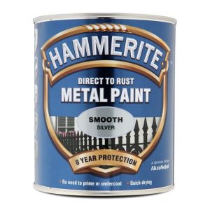 Hammerite Metal Paint Smooth Silver 750ml