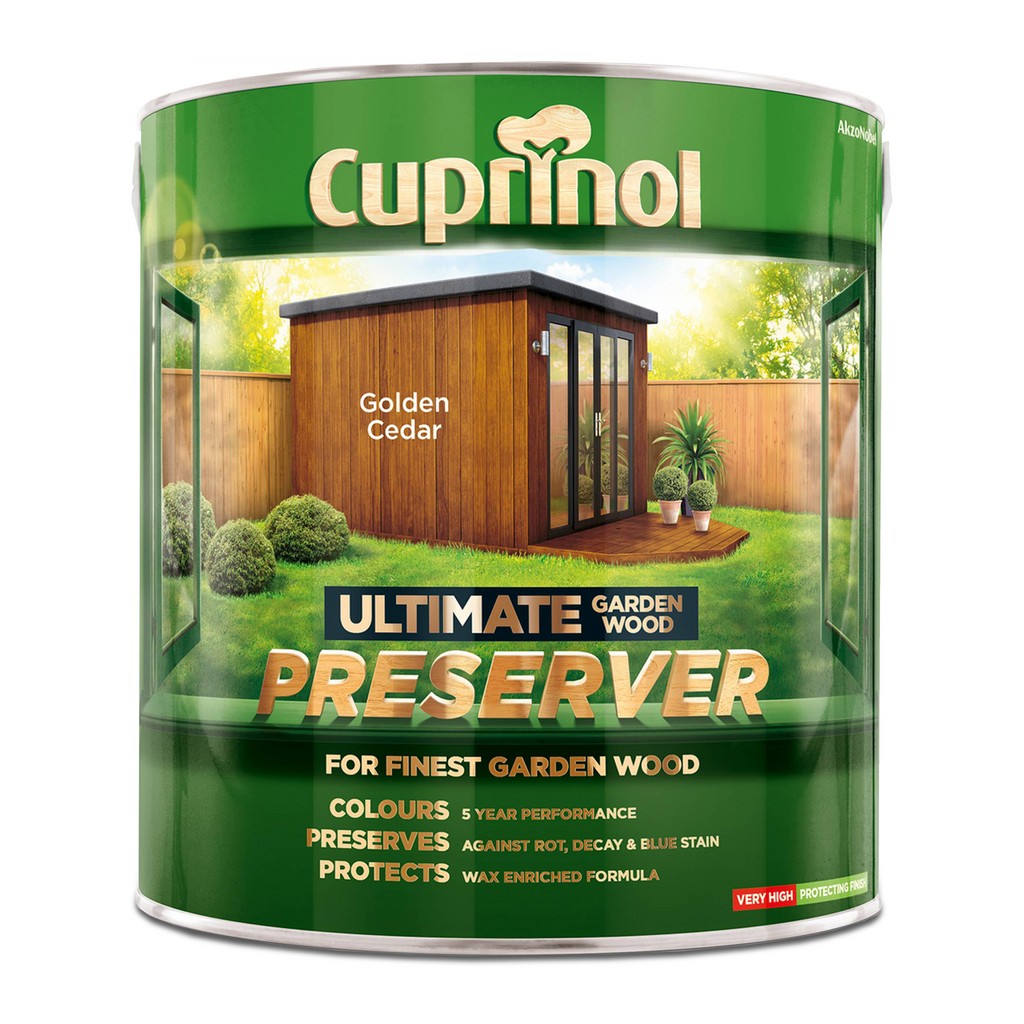 Cuprinol Ultimate Garden Wood Preserver Golden Cedar 4L