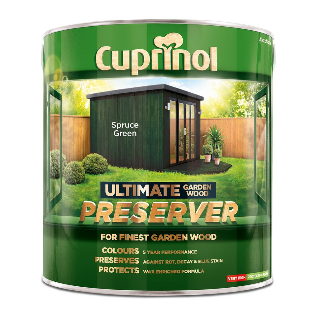 Cuprinol Ultimate Garden Wood Preserver Spruce Green 4L